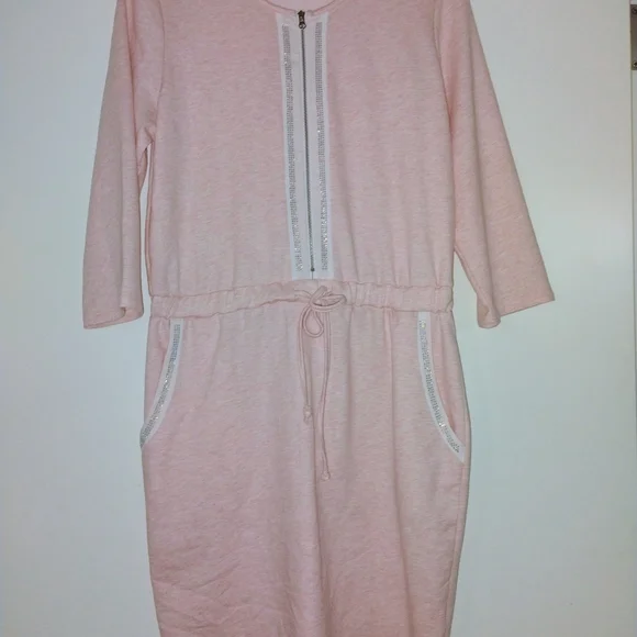 VENUS | Dresses | Pink Casual Dress With Zipper Detail | Poshmark